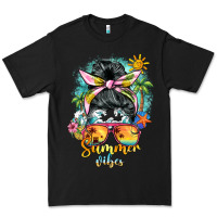 Black summer vibes messy bun Premium Tee - BarkalooDesign