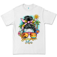 White summer vibes messy bun Premium Tee - BarkalooDesign