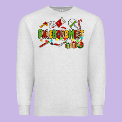 Christmas Phlebotomist Premium Sweatshirt Designed By Maliassmallbusiness