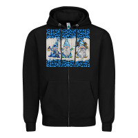 Black snowy christmas gnomes Zipper Hoodie - BarkalooDesign