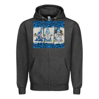 Charcoal Heather snowy christmas gnomes Zipper Hoodie - BarkalooDesign