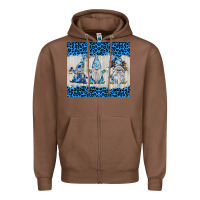 Chestnut snowy christmas gnomes Zipper Hoodie - BarkalooDesign