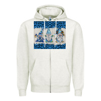 Oatmeal Heather snowy christmas gnomes Zipper Hoodie - BarkalooDesign