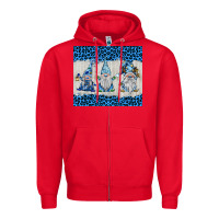 Red snowy christmas gnomes Zipper Hoodie - BarkalooDesign