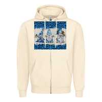 Sandshell snowy christmas gnomes Zipper Hoodie - BarkalooDesign