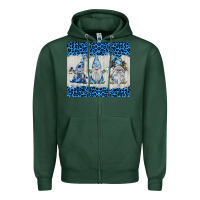Sports Green snowy christmas gnomes Zipper Hoodie - BarkalooDesign