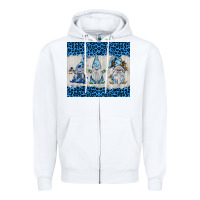 White snowy christmas gnomes Zipper Hoodie - BarkalooDesign