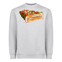 Heather Grey red christmas cake fa element 1 Heavyweight Sweatshirt - FaDigitalArtStudio