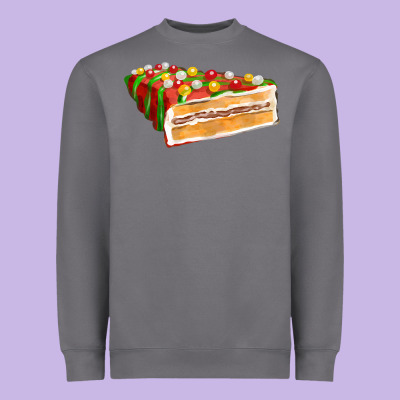 Red Christmas Cake Fa Element 1 Heavyweight Sweatshirt Designed By Fadigitalartstudio