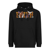Black faith with praying hands Heavyweight Hoodie - NancyCooperArtShop