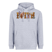 Heather Grey faith with praying hands Heavyweight Hoodie - NancyCooperArtShop