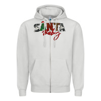 Dove Grey Santa baby Zipper Hoodie - BarkalooDesign