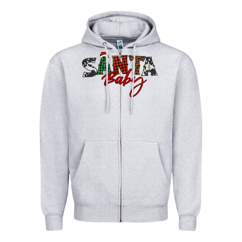 Santa Baby Zipper Hoodie by BarkalooDesign | Teevron