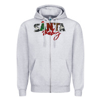 Heather Grey Santa baby Zipper Hoodie - BarkalooDesign