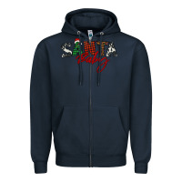 Navy Santa baby Zipper Hoodie - BarkalooDesign