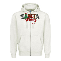 Oatmeal Heather Santa baby Zipper Hoodie - BarkalooDesign