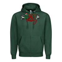 Sports Green Santa baby Zipper Hoodie - BarkalooDesign