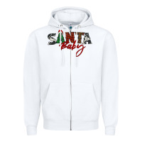White Santa baby Zipper Hoodie - BarkalooDesign