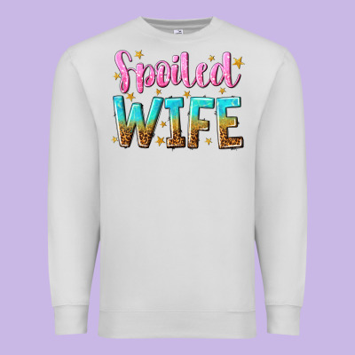 Spoiled Wife Premium Sweatshirt Designed By Nancycooperartshop