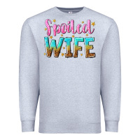 Heather Grey spoiled wife Premium Sweatshirt - NancyCooperArtShop