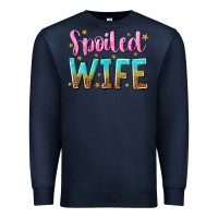 Navy spoiled wife Premium Sweatshirt - NancyCooperArtShop