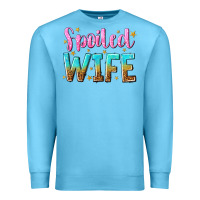 Ocean Blue spoiled wife Premium Sweatshirt - NancyCooperArtShop