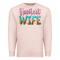 Pale Pink spoiled wife Premium Sweatshirt - NancyCooperArtShop