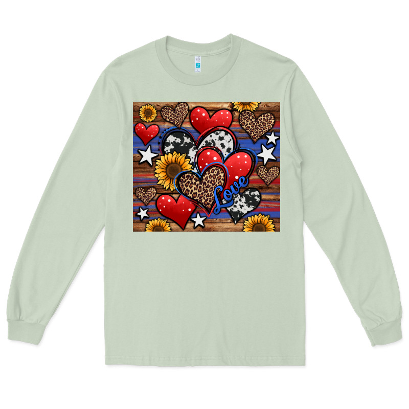 4th Of July American Hearts Long Sleeve Tee by Jasminsmagicworld | Teevron