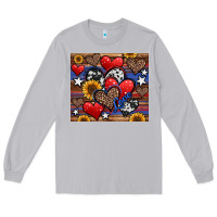 Moon Dust 4th of july american hearts Long Sleeve Tee - Jasminsmagicworld