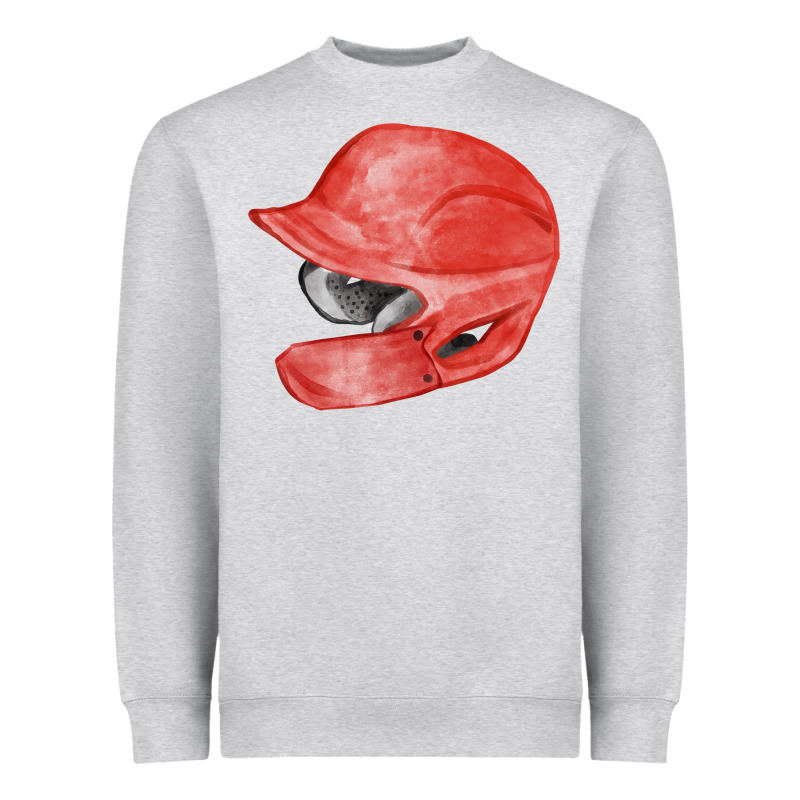 Red Baseball Batting Helmet Fa Element Heavyweight Sweatshirt by FaDigitalArtStudio | Teevron