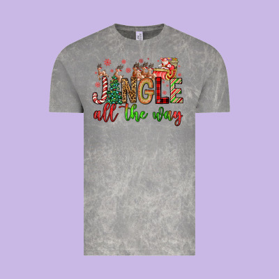 Jingle All The Way Vintage Tee Designed By Fadigitalartstudio
