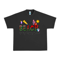 Pigment Black the beach is my happy place Urban Heavy Tee - CowhideDigitalArt