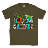 Army Green happy camper with trees and map Classic Tee - AdoDesignShop