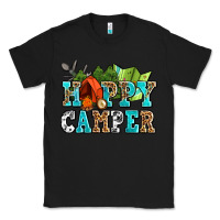 Black happy camper with trees and map Classic Tee - AdoDesignShop
