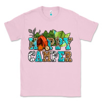 Bubblegum Pink happy camper with trees and map Classic Tee - AdoDesignShop