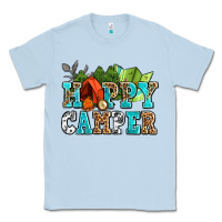 Dusty Blue happy camper with trees and map Classic Tee - AdoDesignShop