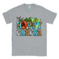 Heather Grey happy camper with trees and map Classic Tee - AdoDesignShop