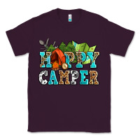 Plum happy camper with trees and map Classic Tee - AdoDesignShop