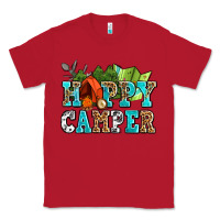 Red happy camper with trees and map Classic Tee - AdoDesignShop