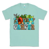 Seafoam happy camper with trees and map Classic Tee - AdoDesignShop