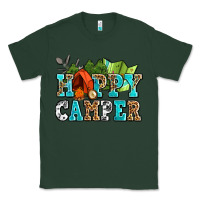 Sports Green happy camper with trees and map Classic Tee - AdoDesignShop