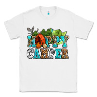 White happy camper with trees and map Classic Tee - AdoDesignShop