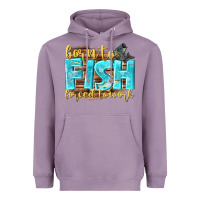 Lavender born to fish forced to work Heavyweight Hoodie - NancyCooperArtShop