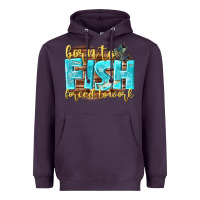 Plum born to fish forced to work Heavyweight Hoodie - NancyCooperArtShop