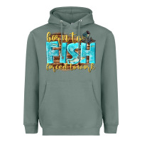 Sage born to fish forced to work Heavyweight Hoodie - NancyCooperArtShop
