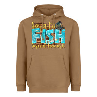 Toasted Coconut born to fish forced to work Heavyweight Hoodie - NancyCooperArtShop