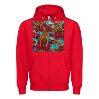 Red lady of guadalupe western seamless Zipper Hoodie - Jasminsmagicworld