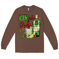 Chestnut gin`gle bells with bottle and cocktail Long Sleeve Tee - AdoDesignShop