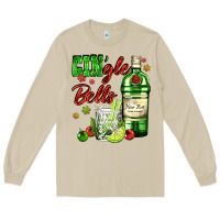 Mushroom gin`gle bells with bottle and cocktail Long Sleeve Tee - AdoDesignShop