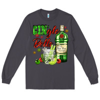 Smoke gin`gle bells with bottle and cocktail Long Sleeve Tee - AdoDesignShop